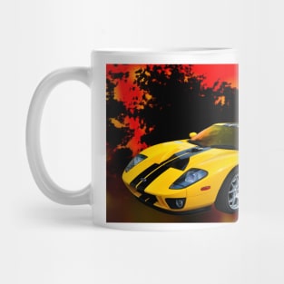 Yellow Ford GT Mug